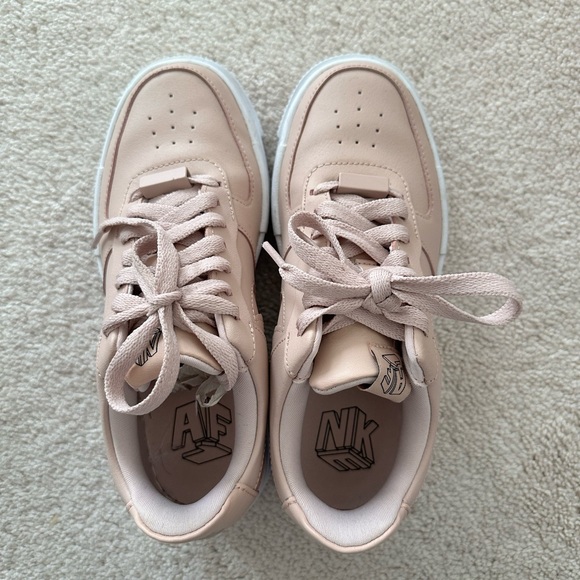 Nike AirForce Ones Women size 6 color nude - Picture 2 of 5